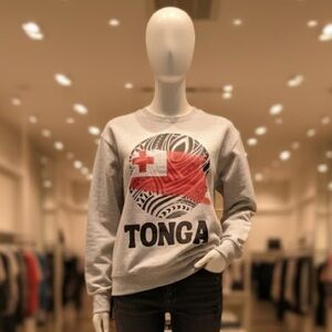 Tonga Graphic Gray Sweater